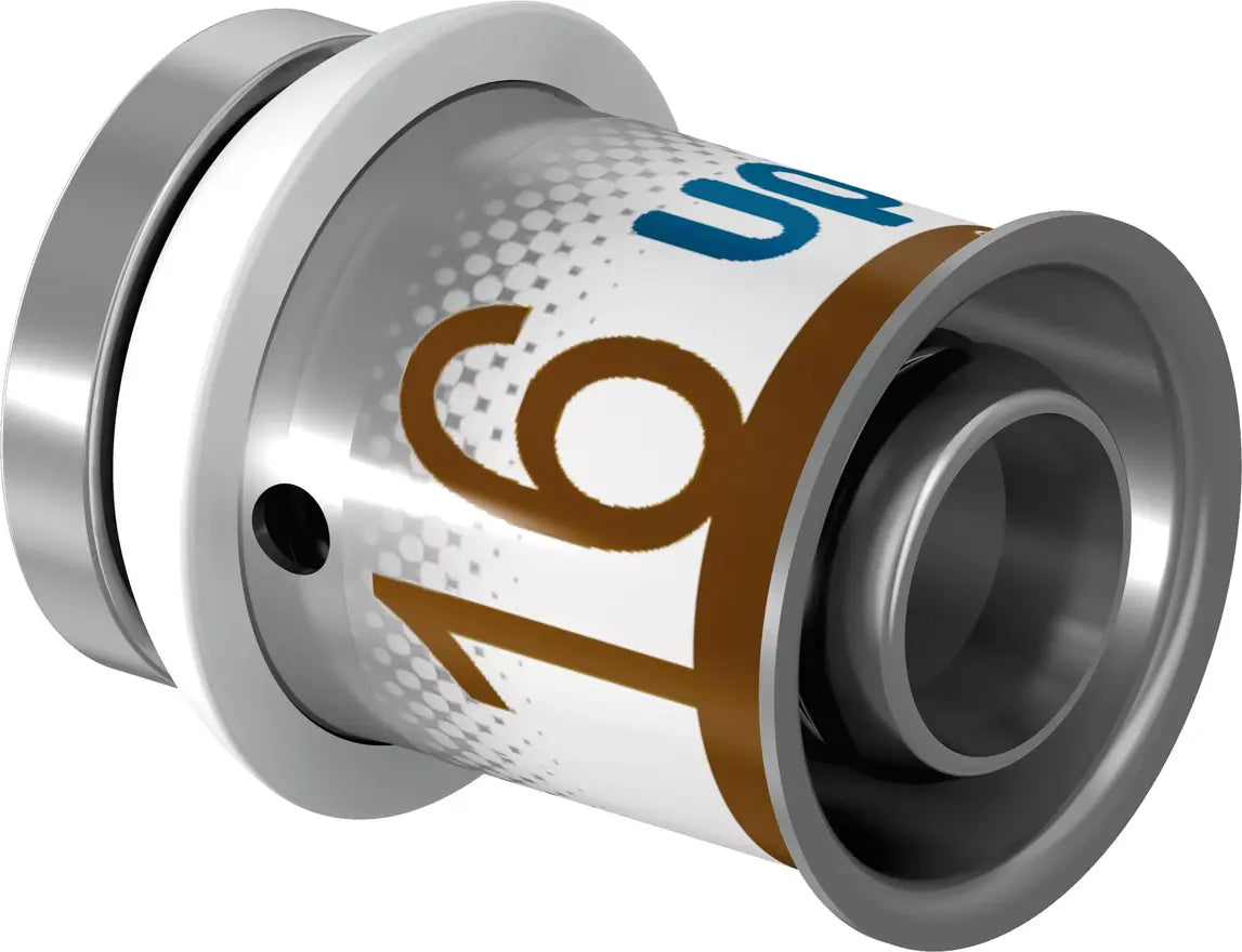 Uponor S-Press PLUS Eindkap 16 mm (Messing) (1070621) – duurzame messing persfitting voor afsluiting van leidingen, OnlineGO