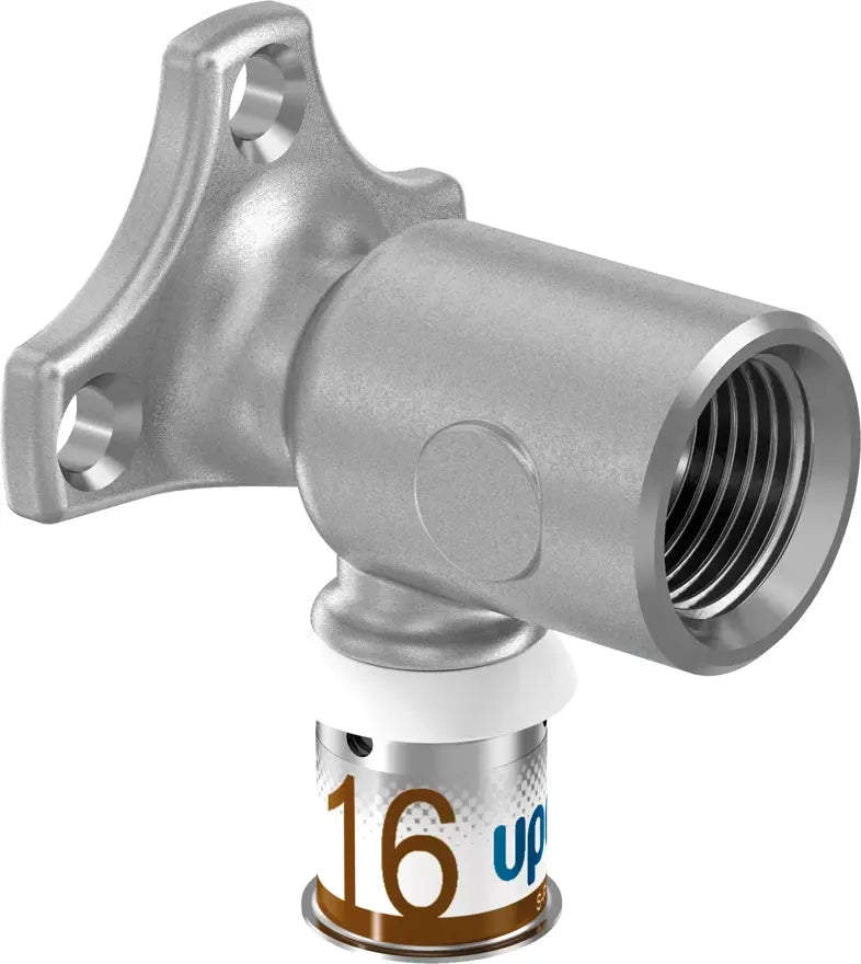 Uponor S-Press PLUS Muurplaat Lang L 16-Rp½″ FT (1070644) – muurplaat met perszijde en binnendraad