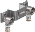 Uponor S-Press PLUS Aqua pers geminibeugel 16 mm × ½″ binnendraad – 120 mm, DZR-messing met RVS-pershuls