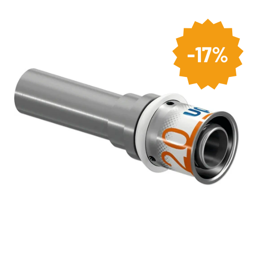 Uponor S-Press Plus Overgangskoppeling 20mm x 15mm CU 1070707