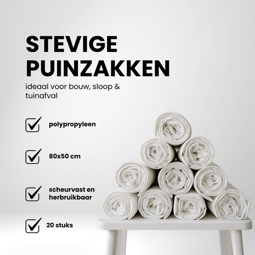 Puinzakken 80x50CM 20stuks