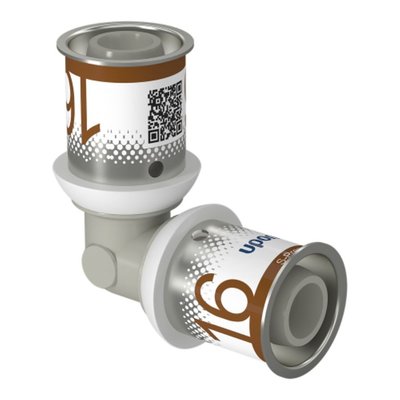Uponor S-Press PLUS Knie 90° – 16×16 mm (1039929) – hoogwaardige hoekfitting voor haakse leidingsverbindingen, OnlineGO