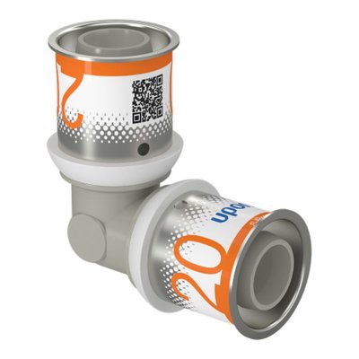 Uponor S-Press PLUS Knie 90° – 20×20 mm (1039930) – hoogwaardige PPSU hoekfitting voor leidingen, OnlineGO