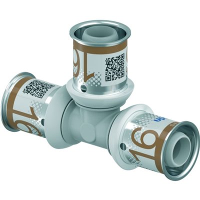 Uponor S-Press PLUS PPSU T-Stuk 16×16×16 mm (1039944) – duurzame PPSU aftakfitting voor meerlagenleidingen, OnlineGO