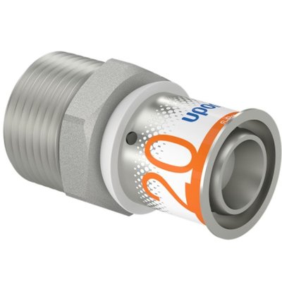 Uponor S-Press PLUS puntstuk 20-Rp¾″ MT adapter pers naar buitendraad (1070505)