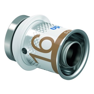 Uponor S-Press PLUS Eindkap 16 mm (Messing) (1070621) – duurzame messing persfitting voor afsluiting van leidingen, OnlineGO