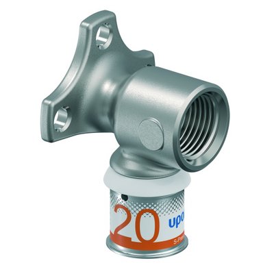 Uponor S-Press PLUS muurplaat M 20-Rp½″ FT (1070640) – perszijde Ø20 mm met binnendraad aansluiting