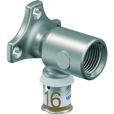 Uponor S-Press PLUS Muurplaat Lang L 16-Rp½″ FT (1070644) – muurplaat met perszijde en binnendraad