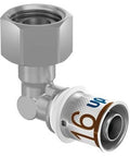 Uponor S-Press PLUS perskoppeling Ø16x1/2 inch BI 1070658 – messing persfitting met RVS pershuls voor multilayerbuis