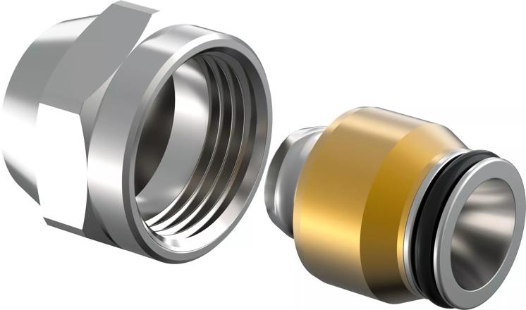 Uponor Uni-X schroefkoppeling MLC NL 16-15 mm (1048101) messing koppeling voor drinkwater en verwarming – OnlineGO

