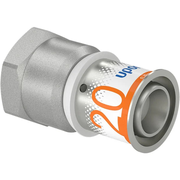 Uponor S-Press PLUS schroefbus 20-Rp1/2 FT (1070516) messing (DZR) perskoppeling met RVS-pershuls en EPDM-afdichting – OnlineGO
