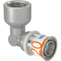 Uponor S-Press PLUS knie 90 graden binnendraad 20-Rp1/2 FT (1070540) messing (DZR) perskoppeling met RVS-pershuls – OnlineGO
