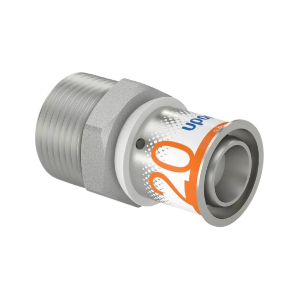 Uponor Puntstuk 20mm pers × ¾" buitendraad