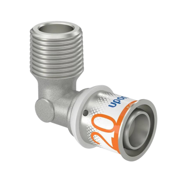 Uponor Knie 90° 20mm pers × ½" buitendraad