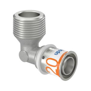 Knie 90° 20mm pers × ¾" buitendraad
