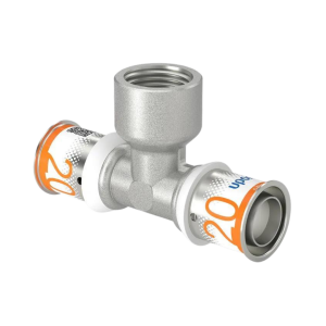 T-stuk 20mm pers × ½" binnendraad × 20mm pers